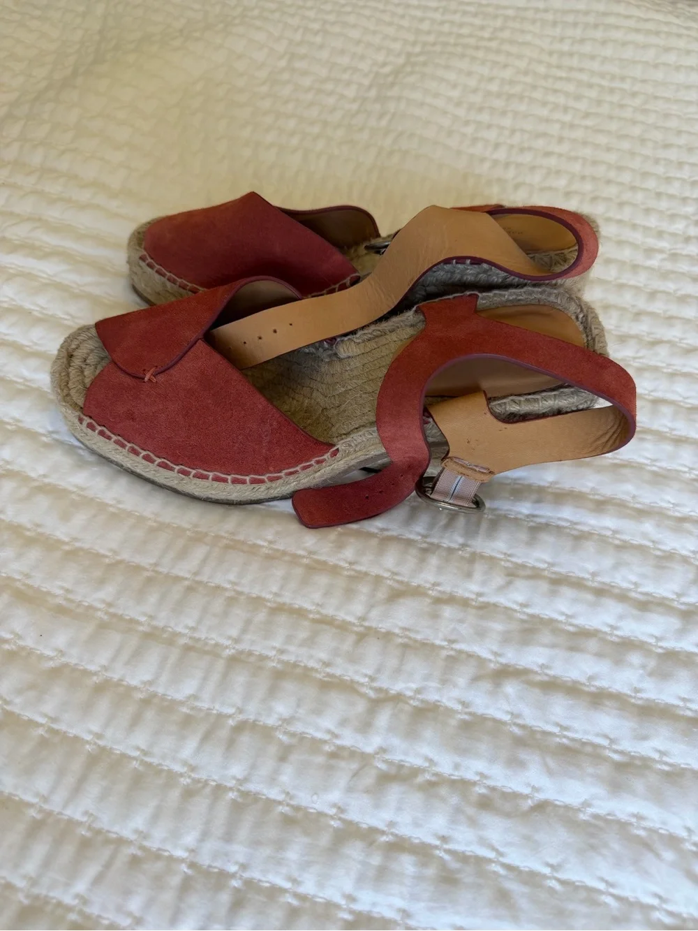 rag & bone Rust Suede Espadrille Sandals